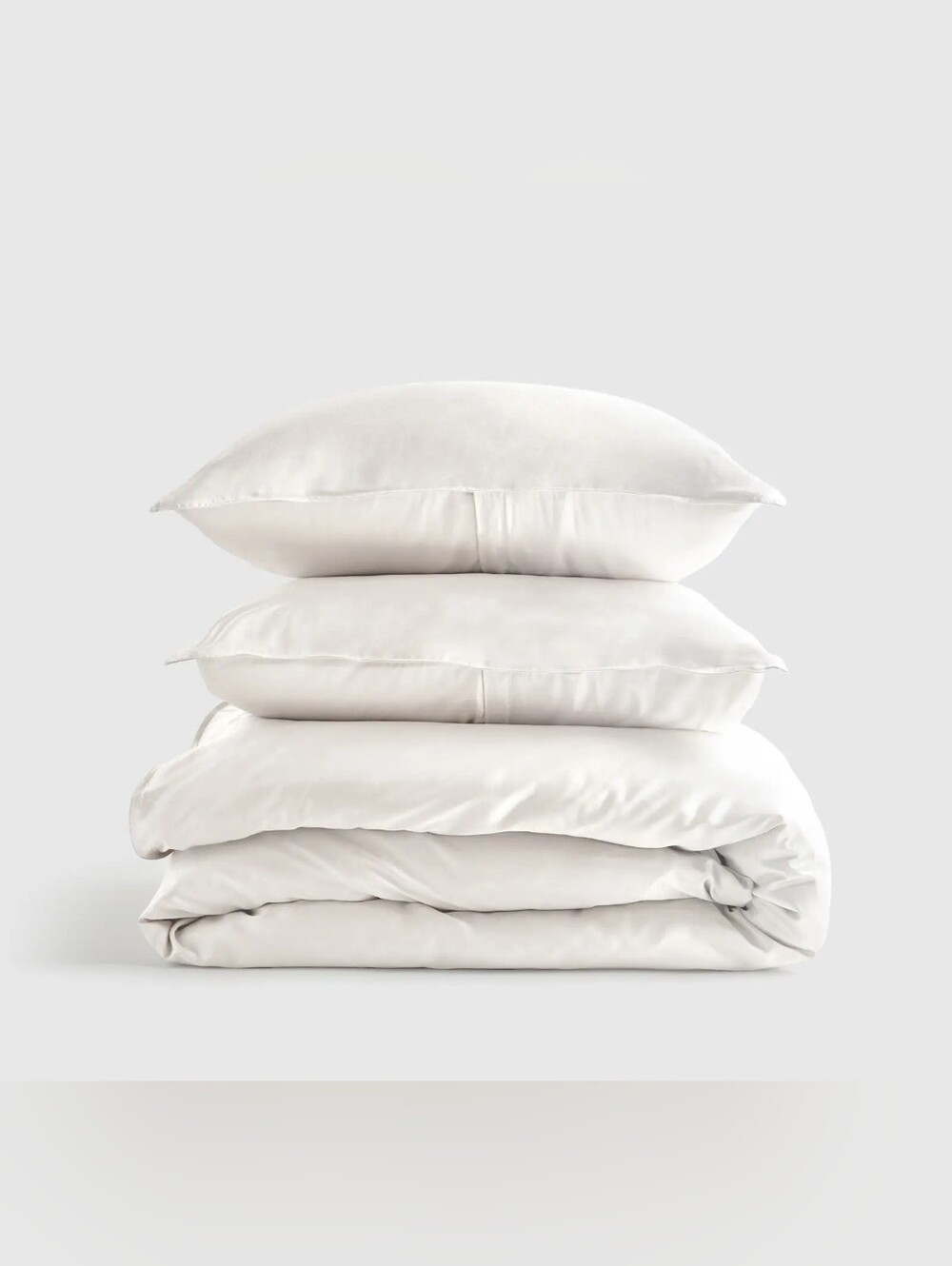 Quince Organic Bamboo White Duvet & 2 Shams Set! King/ Cal King! (409)